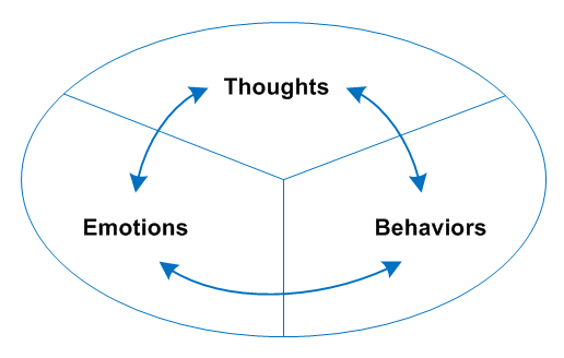 Thoughts Emotions and Behaviors make up a cybernetic system that constitutes the whole human. 
